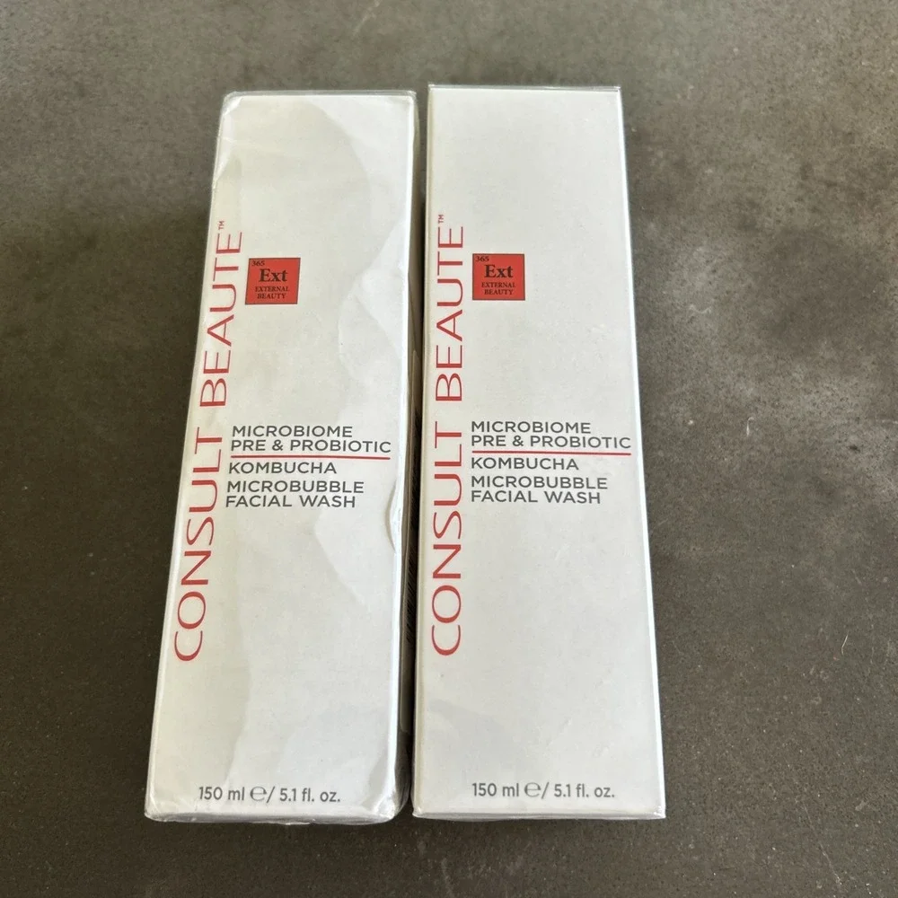 Sealed 2x Consult Beaute Microbiome Pre/Probiotic Kombucha Microbubble Face Wash